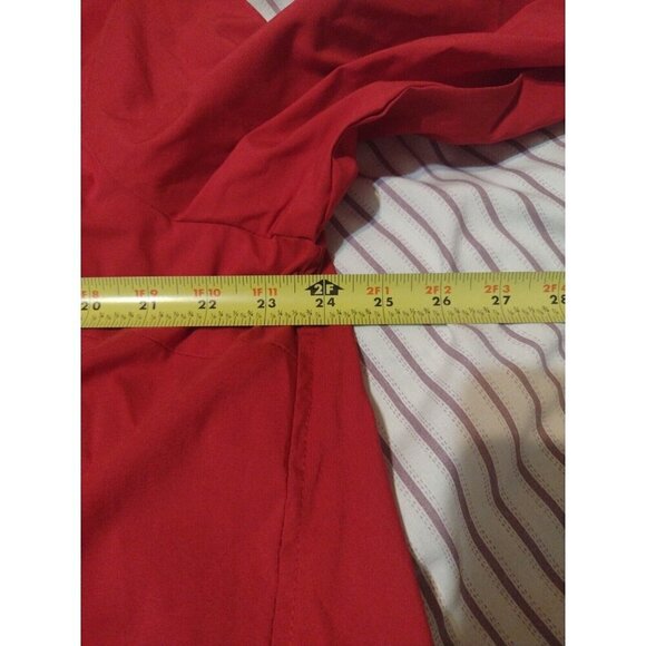 NWT Zac & Rachel Women's Long Sleeve Button-Down Red Collar Shirt Size XL New - Picture 9 of 10